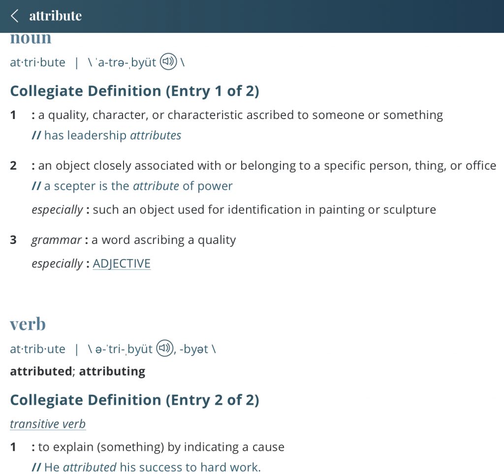 Definition-attribute