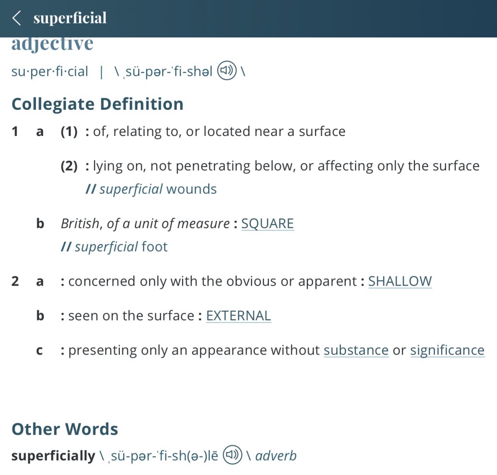 Definition-superficial