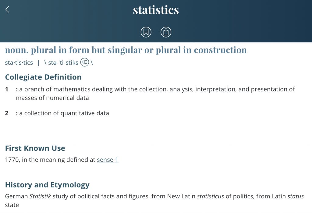 Definition-statistics