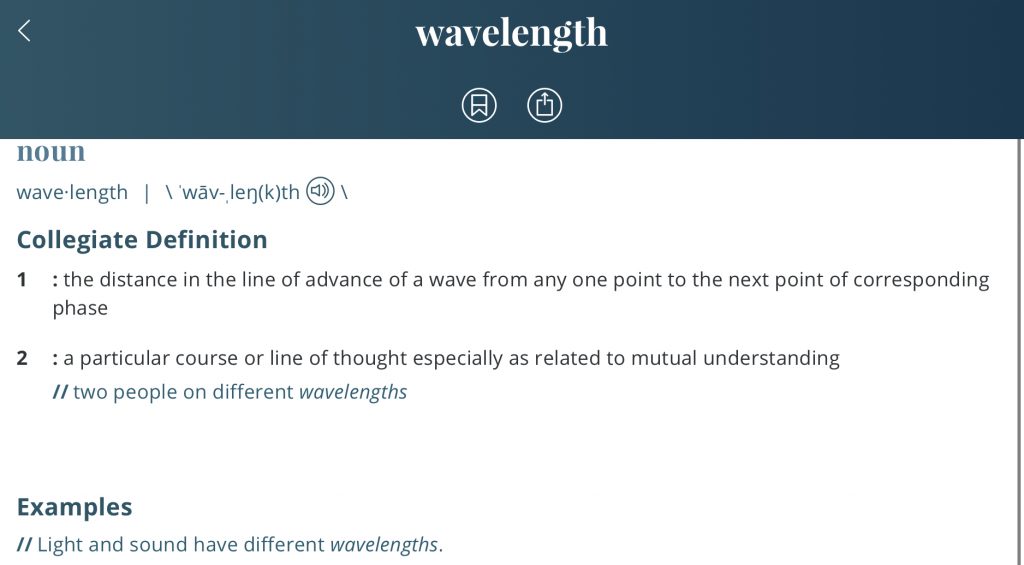 Definition-wavelength