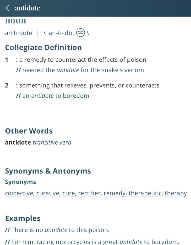 Definition-antidote