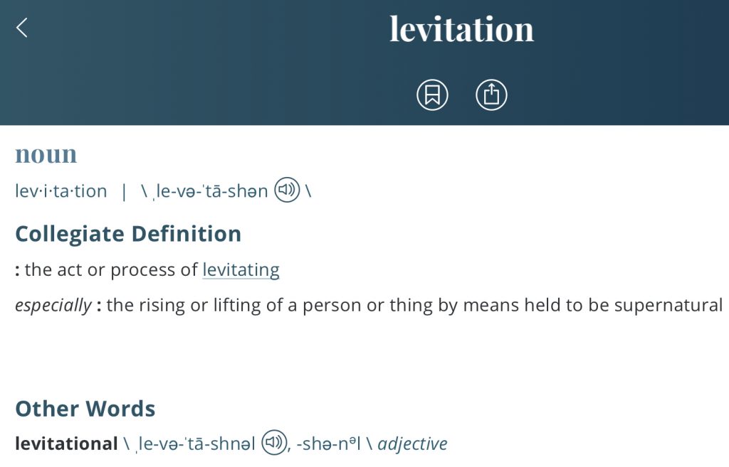 Definition-levitation