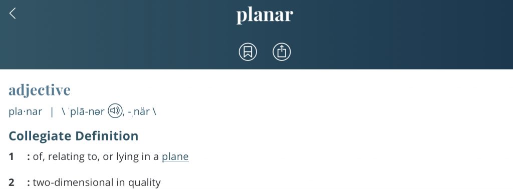 Definition-planar