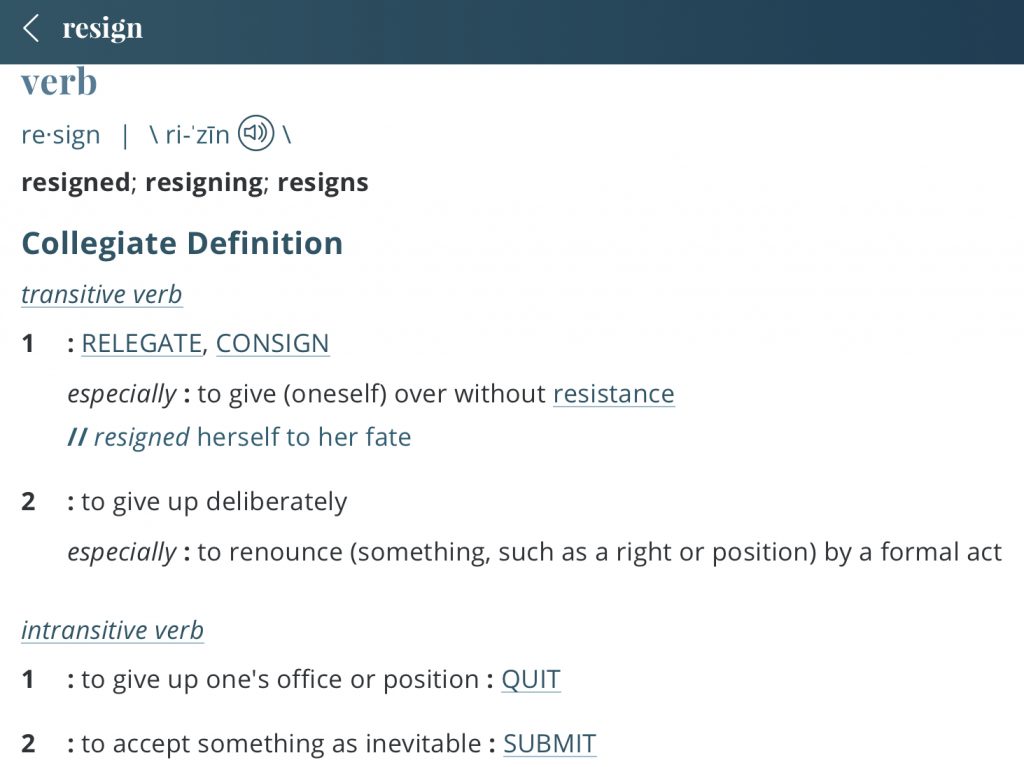 definition-resign