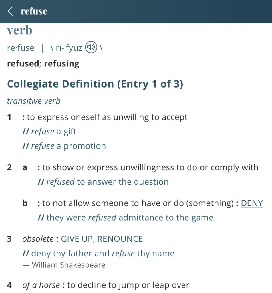 definition-refuse