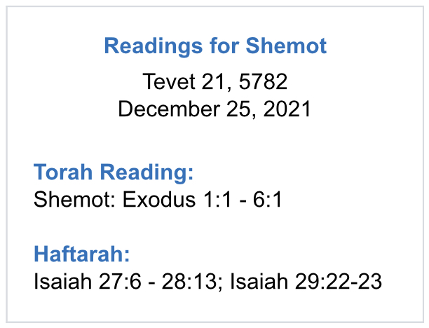 Readings-for-Shemot-2021