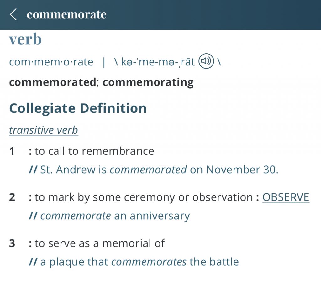 definition-commemorate