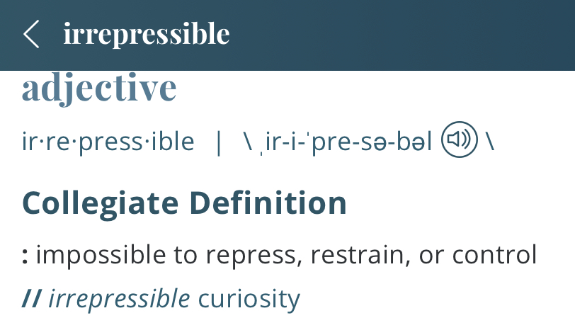 definition-irrepressible