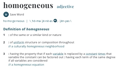 definition-homogeneous