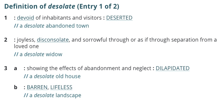 definition-desolate