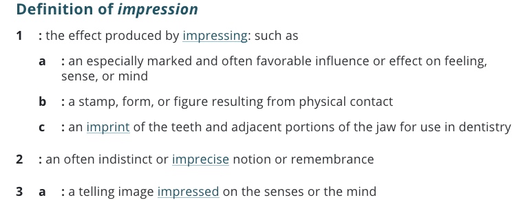 definition-impression