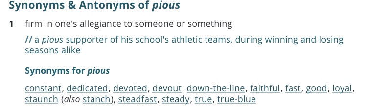 synonyms-pious