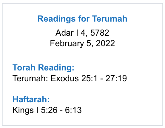 Terumah-Reading-Guide