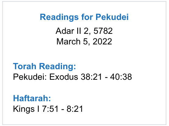Readings-for-Pekudei